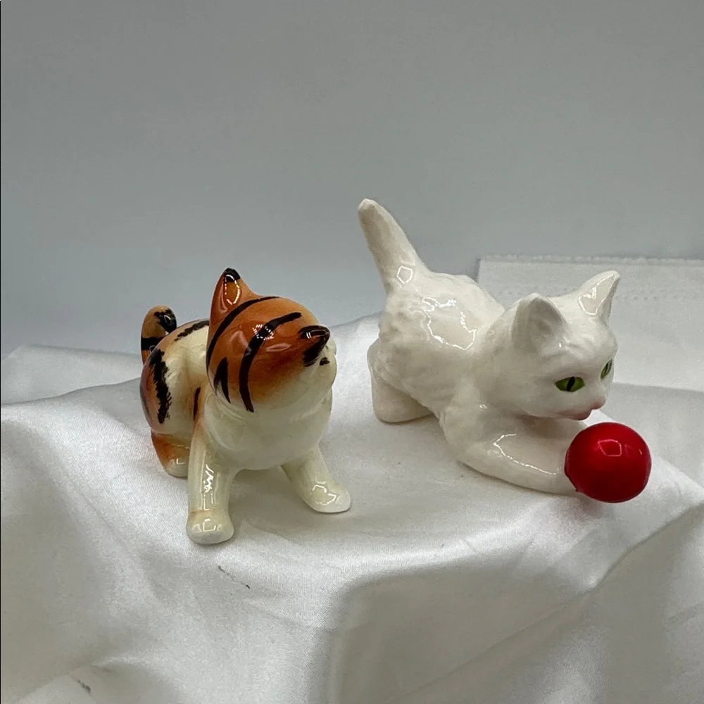 2 Goebel Cat Figurines, approximately 3” long each; and 2” tall